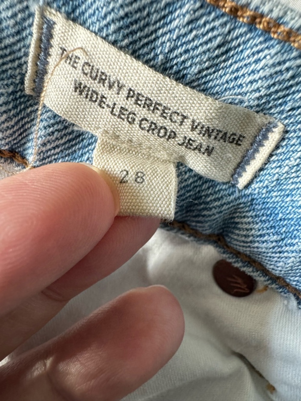 Madewell The Curvy Perfect Vintage Wide Leg Crop Jeans size 28 - Picture 7 of 8